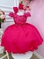 Vestido Infantil Pink Com Renda e Cinto de Pérolas Tiara Sku: 1053PY