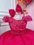 Vestido Infantil Pink Com Renda e Cinto de Pérolas Tiara Sku: 1053PY - comprar online