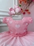Vestido Infantil Três Palavrinhas Rosa C/ Cinto de Pérolas Sku: 1104RS na internet