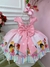 Vestido Infantil Três Palavrinhas Rosa C/ Cinto de Pérolas Sku: 1104RS - comprar online