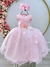 Vestido Infantil Rosa Luxo C/ Flores em Aplique e Renda Sku: 4119RR Categoria: VILA LELÊ 4 ao 16VESTIDOS 4 ao 16 Marca: Vila Lelê