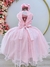 Vestido Infantil Rosa Luxo C/ Flores em Aplique e Renda Sku: 4119RR Categoria: VILA LELÊ 4 ao 16VESTIDOS 4 ao 16 Marca: Vila Lelê na internet
