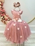 Vestido Infantil Rose C/ Renda e Aplique de Flores Damas Sku: 4119RE Categoria: VILA LELÊ 4 ao 16VESTIDOS 4 ao 16 Marca: Vila Lelê