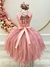 Vestido Infantil Rose C/ Renda e Aplique de Flores Damas Sku: 4119RE Categoria: VILA LELÊ 4 ao 16VESTIDOS 4 ao 16 Marca: Vila Lelê na internet