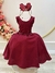 Vestido Infantil Marsala Busto C/ Strass e Cinto de Pérolas Sku: 0621MR Categoria: PIU BELLA 4 ao 16VESTIDOS 4 ao 16 Marca: Piu Bella