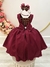 Vestido Infantil Marsala Busto C/ Strass e Cinto de Pérolas Sku: 0621MR Categoria: PIU BELLA 4 ao 16VESTIDOS 4 ao 16 Marca: Piu Bella na internet