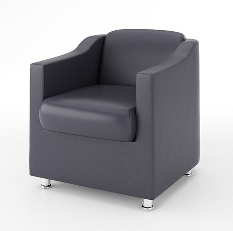 Poltrona Recepção Corino Cinza