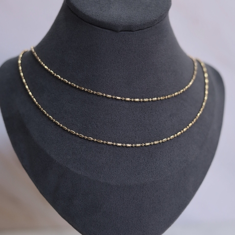 Cadena barriles dorada - comprar en línea