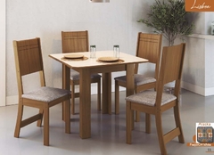 CONJUNTO DE MESA LISBOA 90CM 4 CADEIRAS 729 ALASKA - WPmoveis
