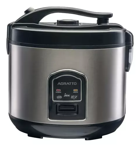 PANELA DE ARROZ ELÉTRICA AGRATTO VISOR VIDRO PAI10X INOX