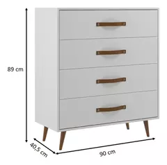 COMODA 4 GAVETAS PADUA BRANCO - comprar online