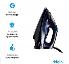 Ferro Passar Roupa Vapor Elgin Turbo Iron Glide 127v 1200w - comprar online