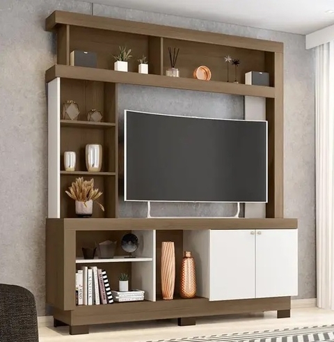 ESTANTE MALI- CARVALHO OAK/OFF MOVEIS LEAO