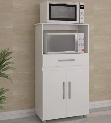 Balcão VR BRANCO Multiuso Para Micro-Ondas/Forno