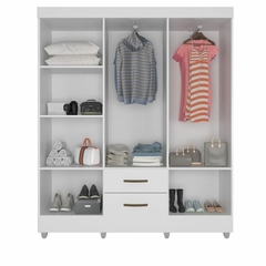 REF 30466 GUARDA ROUPA 6PT (POP) NATURE/CINZA MOVEIS LEAO - comprar online