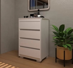 Comoda Uni 4 Gavetas - Luciane Móveis Branco - comprar online