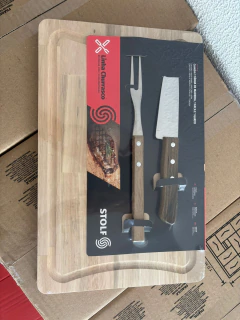 KIT CHURRASCO SLIM EUCALIP GARFO E FACA - comprar online