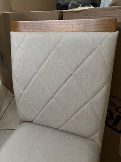 CADEIRA ANA DE MADEIRA EM LINHO IMPERMEÁVEL - comprar online