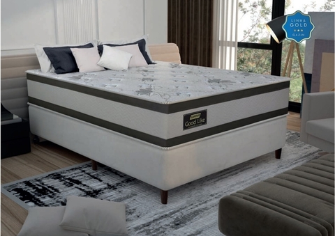 COLCHAO GAZIN MOLA GOOD LIKE MOLAS ENSACADAS ALT:320 COMP:1880 LARG:1380 DOUBLE FACE BASE NÃO INCLUSA