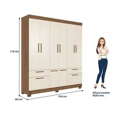 GUARDA ROUPA CURITIBA 8.4 COM ESPELHO E PES JTB/ARE - comprar online