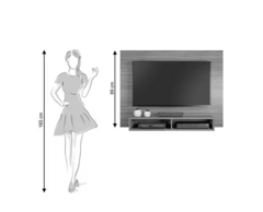 PAINEL PARA TV ATÉ 49" COM NICHOS EROS NOTÁVEL - BRANCO - WPmoveis