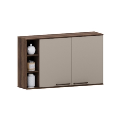 COZINHA LUNA ARMARIO SUP, 120CM 2P COM NICHO LATERAL COR CARVALHO ARAGUAIA