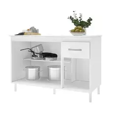 BALCAO BRASIL PIA DE 1,20 BRANCO - comprar online