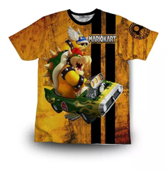Playera Niños Bowser / Mario Kart Racing Video Juego Mario