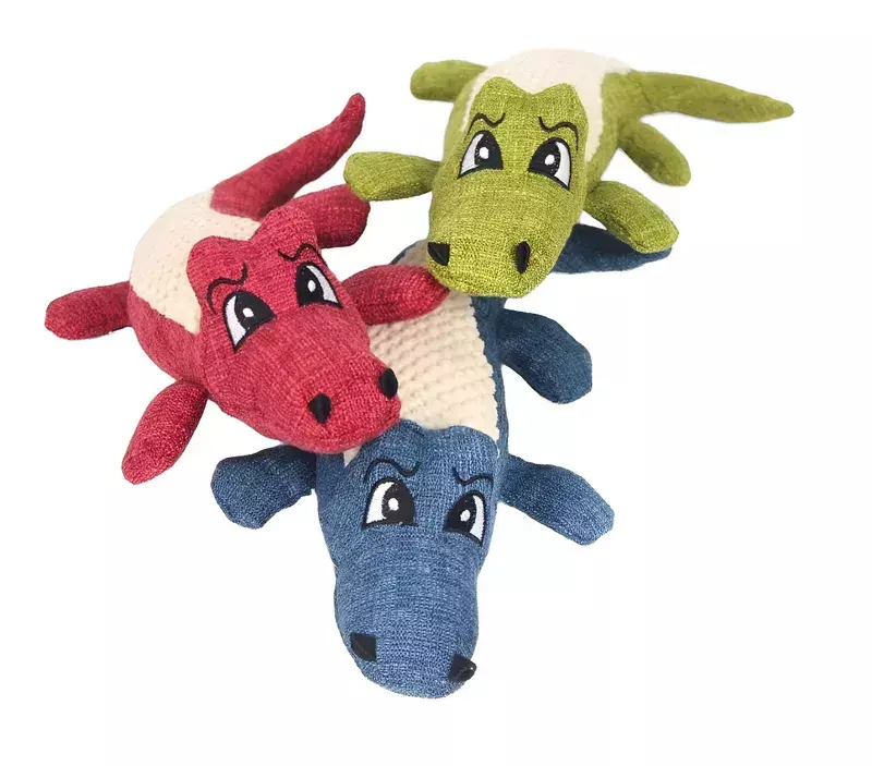 Brinquedo de Pelúcia Jacaré para Cães com Apito - Verde