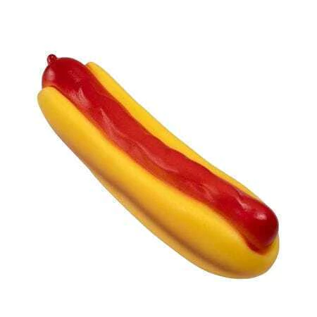 Mordedor Brinquedo Pet Pão com Salsicha de Borracha com Som