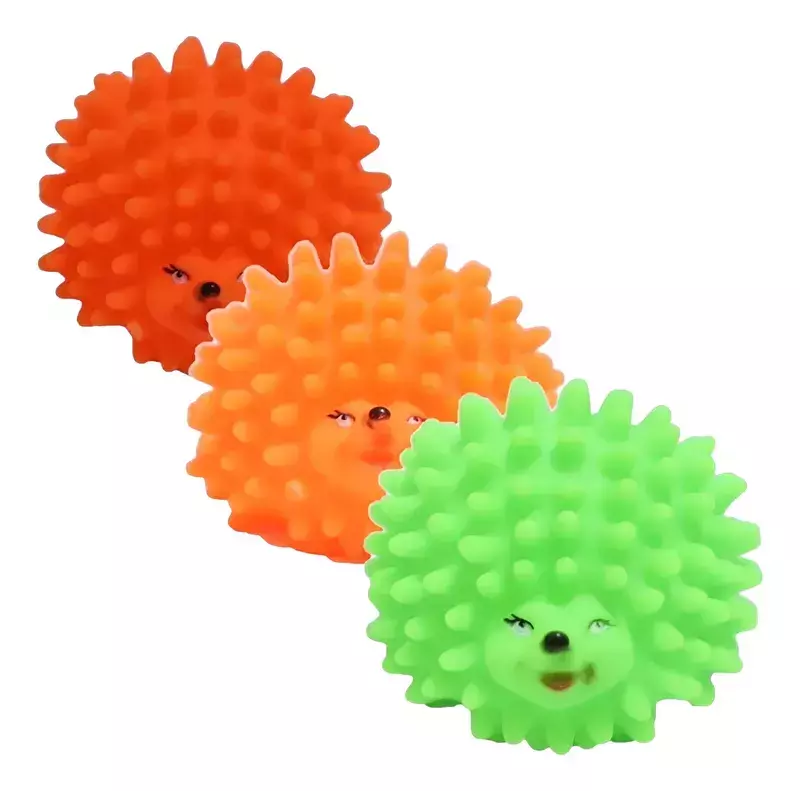 Mordedor Brinquedo Pet Porco Espinho de Borracha com Som