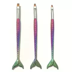 Pincel Para Gel Sirena x 3 unidades