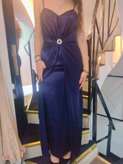 Vestido de fiesta largo azul marino
