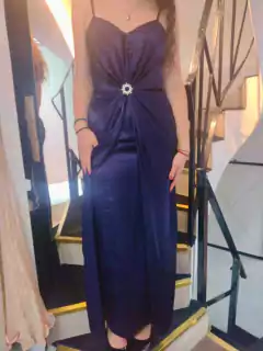 Vestido de fiesta largo azul marino