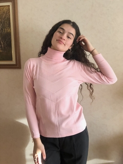 Sweater polera rosa bebe - comprar online