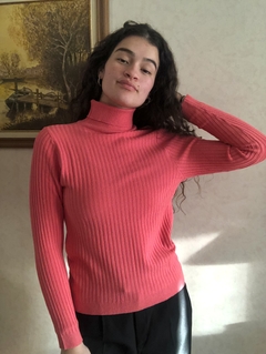 Sweater polera fucsia