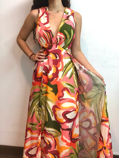 Vestido largo floreado