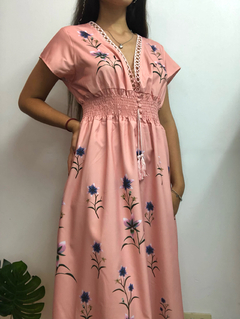Vestido rosa floreado - comprar online