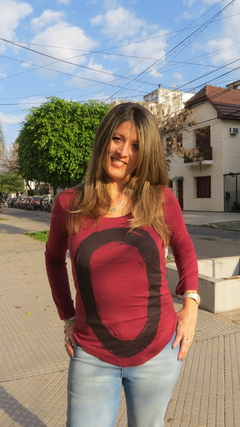 Remera magenta con estampa - Seppia Design