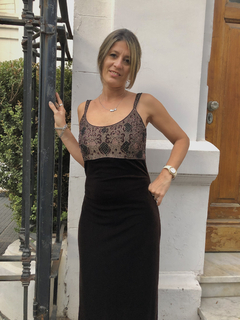 Vestido marrón de gamuza importado - Seppia Design