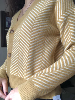 Cardigan estampado mostaza - Seppia Design