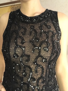 Top de fiesta negra bordada - tienda online