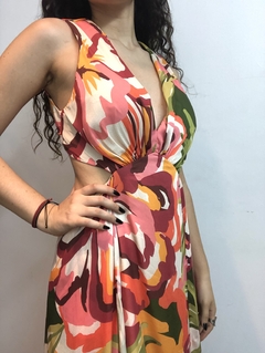 Vestido largo floreado - tienda online