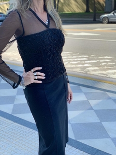 Blusa negra de fiesta - comprar online