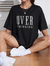 Camiseta Oversized Over Thinking - Cereja  Malva Moda Fitness