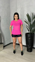 Camiseta Fitness Modelo Tule - Cereja  Malva Moda Fitness