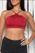 Top Alcinha em V - Cereja  Malva Moda Fitness
