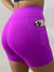 Shorts com Bolso Poliamida - Cereja  Malva Moda Fitness