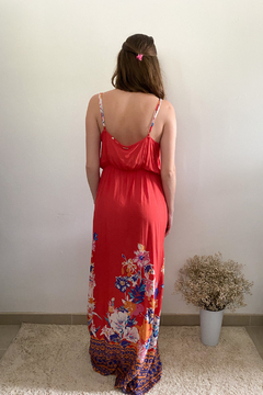 Vestido Laranja Estampado - comprar online