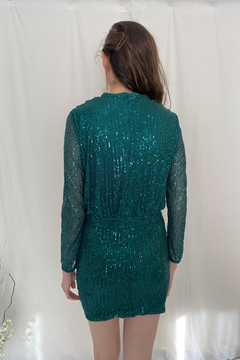 Vestido Verde De Paetês - comprar online